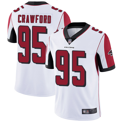 Atlanta Falcons Limited White Men Jack Crawford Road Jersey NFL Football #95 Vapor Untouchable->youth nfl jersey->Youth Jersey